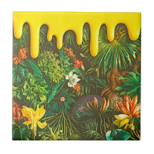 Bloemige Tropische Bloemenmix Druppelend Effect 