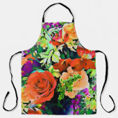 Bloemige Tropische Bloemprint Overal Schort (Voorkant)