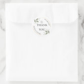 Bloemige Trouw Dank Je Geschenk Ronde Sticker (Tas)