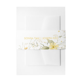 Bloemige Trouw Uitnodiging Buikband Uitnodigingen Wikkel