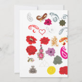 Bloemige Trouw Uitnodiging Elegante Rode Roos (Achterkant)