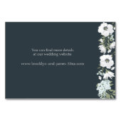Bloemige Trouwaccommodatiekaarten Kaart (Achterkant)