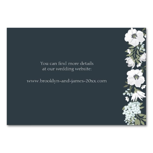 Bloemige Trouwaccommodatiekaarten Kaart (Achterkant)