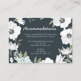 Bloemige Trouwaccommodatiekaarten Krans Informatiekaartje
