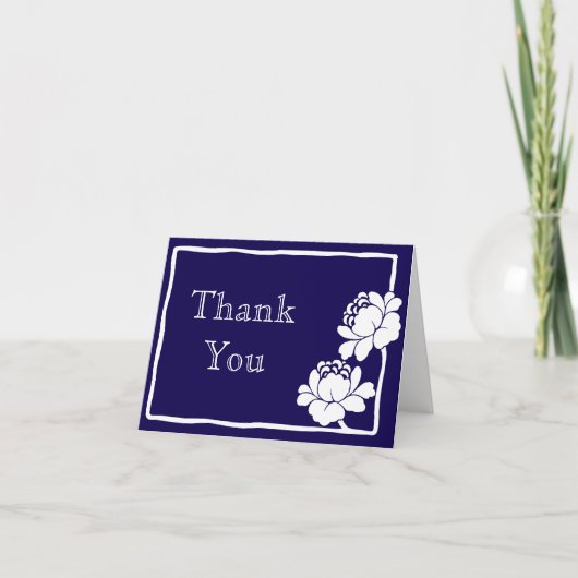 Bloemige trouwdag bedankje bedankkaart (Voorkant)