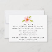 Bloemige trouwdetails van botanisch eiland kaart (Voorkant)