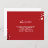 bloemige trouwreceptie informatiekaartje (Voorkant / Achterkant)