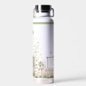 Bloemige Tuin Monogram Waterfles (Achterkant)