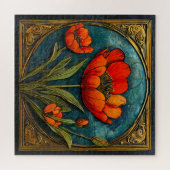 🌷 Bloemige Tulp Kunstpuzzel Cadeau 🧩 Legpuzzel (Horizontaal)