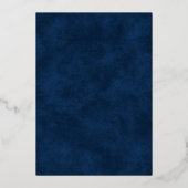 Bloemige Tulp Monogram Bruiloft Folie Uitnodiging (Achterkant)