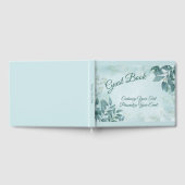 Bloemige Turquoise Loof Werkelijk Romantische Vier Gastenboek (Volledig)