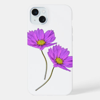 Bloemige Twee Paarse Cosmos iPhone 15 Plus Case