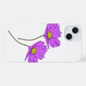 Bloemige Twee Paarse Cosmos iPhone Hoesje (Achterkant horizontaal)