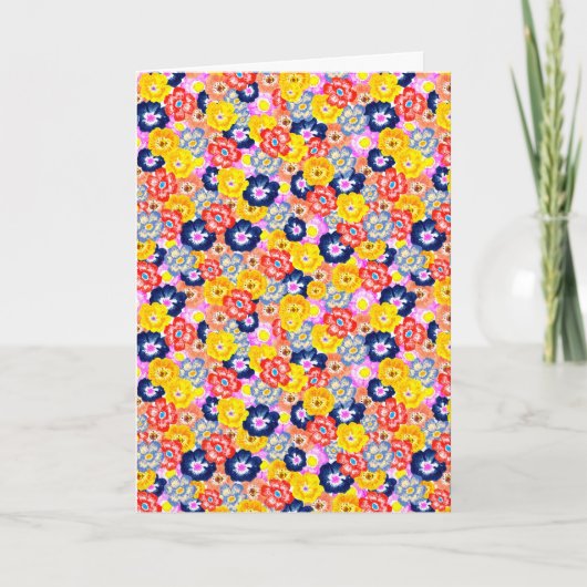 Bloemige uitbarsting kaart (Voorkant)