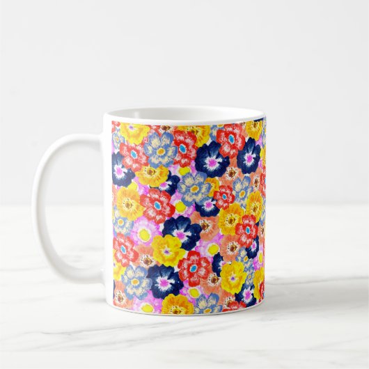 Bloemige uitbarsting koffiemok (Links)