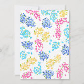 Bloemige Uitnodiging met Stippen (Achterkant)