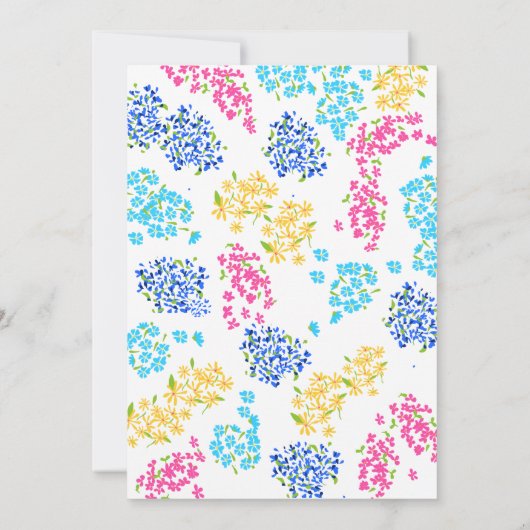 Bloemige Uitnodiging met Stippen (Achterkant)