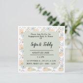 Bloemige Uitnodiging Patronen voor een Trouwfeest (Staand voorkant)