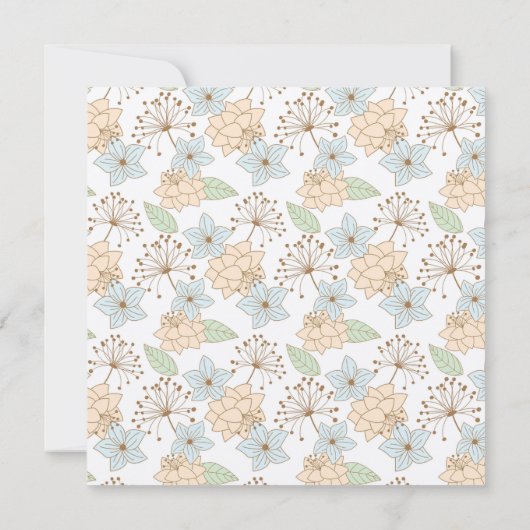 Bloemige Uitnodiging Patronen voor een Trouwfeest (Achterkant)