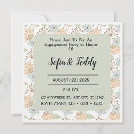 Bloemige Uitnodiging Patronen voor een Trouwfeest