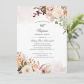 Bloemige uitnodiging voor een verrassingsfeestje v (Staand voorkant)