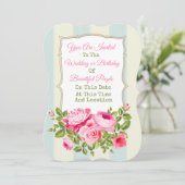 Bloemige uitnodiging voor elk evenement (Staand voorkant)