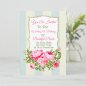 Bloemige uitnodiging voor elk evenement (Staand voorkant)