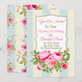 Bloemige uitnodiging voor elke gelegenheid (Voorkant / Achterkant)