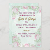 Bloemige uitnodiging voor verloving (Voorkant / Achterkant)