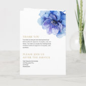 Bloemige uitvaart herdenkingsdienst Vouwvolgorde Programma (Achterkant)