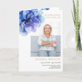 Bloemige uitvaart herdenkingsdienst Vouwvolgorde Programma (Voorkant)