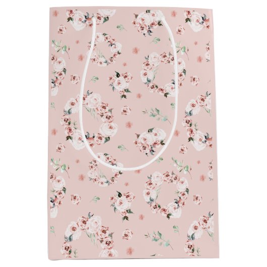 Bloemige Valentijns  Medium Cadeauzakje (Voorkant)