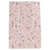 Bloemige Valentijns  Medium Cadeauzakje (Achterkant)