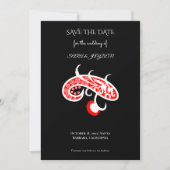 Bloemige vector kunstposter – Retro volk bloemontw Save The Date (Voorkant)