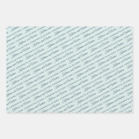 Bloemige vellen inpakpapier met felicitaties (Voorkant 2)