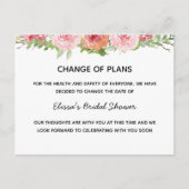 Bloemige verander de datum ansichtkaart aankondigingskaart (Voorkant)