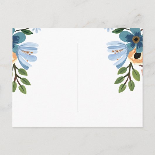 Bloemige Verjaardag  Briefkaart (Achterkant)