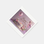 Bloemige verjaardag luxe elegant extravagant servet (Hoek)