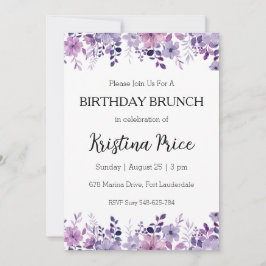 bloemige verjaardagsbrunch uitnodiging