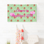 Bloemige verjaardagscollectie spandoek (Insitu)