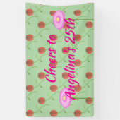 Bloemige verjaardagscollectie spandoek (Verticaal)