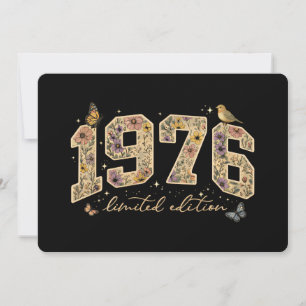 Bloemige verjaardagseditie 50e verjaardag 1976 kaart