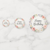 Bloemige verjaardagsfeest tafelconfetti | Tuinfees Confetti (Voorkanten)