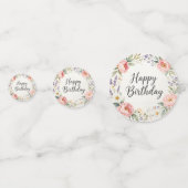 Bloemige verjaardagsfeest tafelconfetti | Tuinfees Confetti (Achterkanten)