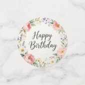 Bloemige verjaardagsfeest tafelconfetti | Tuinfees Confetti (Kleine voorkant)