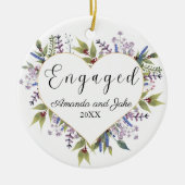 Bloemige Verloving  Keramisch Ornament (Voorkant)