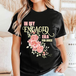 Bloemige verlovingsfeestjurk voor bruidsmeisjes t-shirt