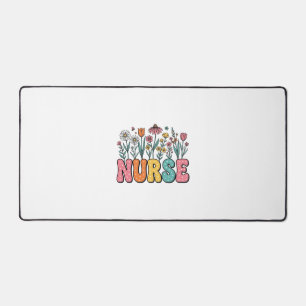 Bloemige verpleegster bubbelletter vintage stijl s bureaumat