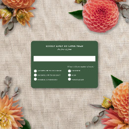 Bloemige vervaagde moderne elegante zomer herfst b RSVP kaartje
