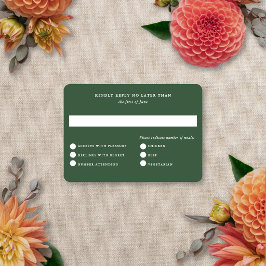 Bloemige vervaagde moderne elegante zomer herfst b RSVP kaartje